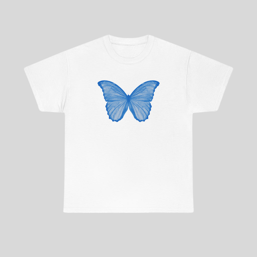 Blue Butterfly Baby Tee