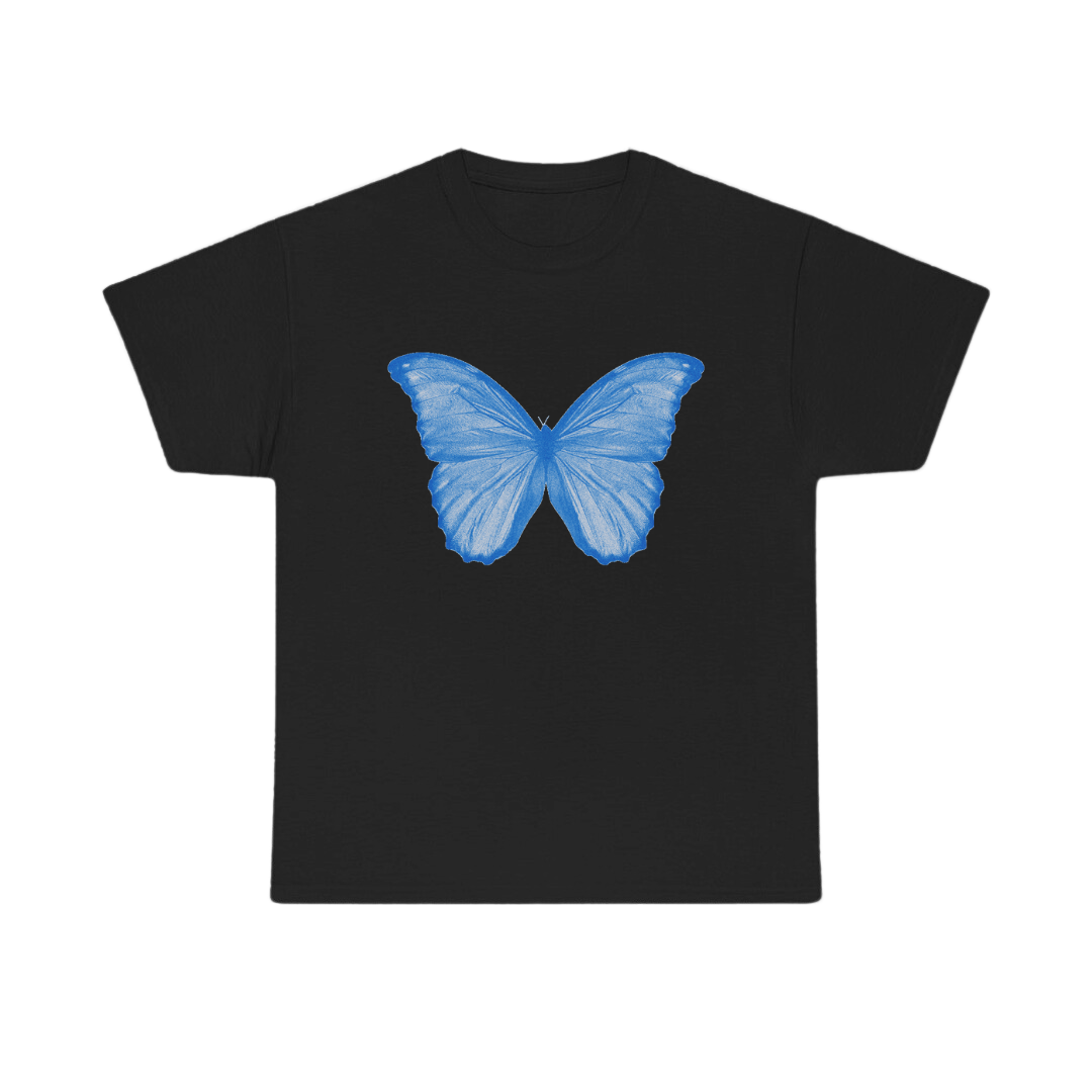 Blue Butterfly Baby Tee