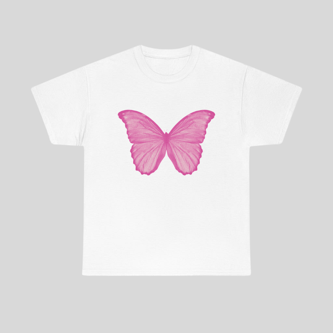 Pink Butterfly Baby Tee