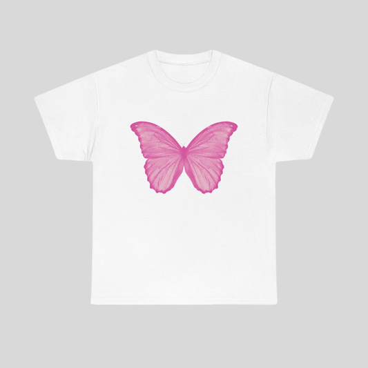 Pink Butterfly Baby Tee