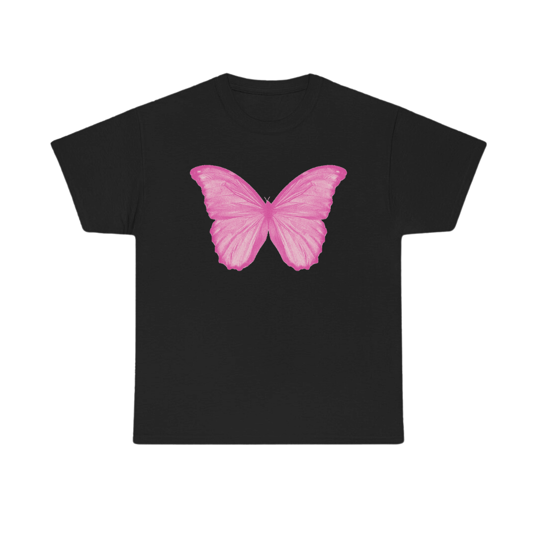 Pink Butterfly Baby Tee